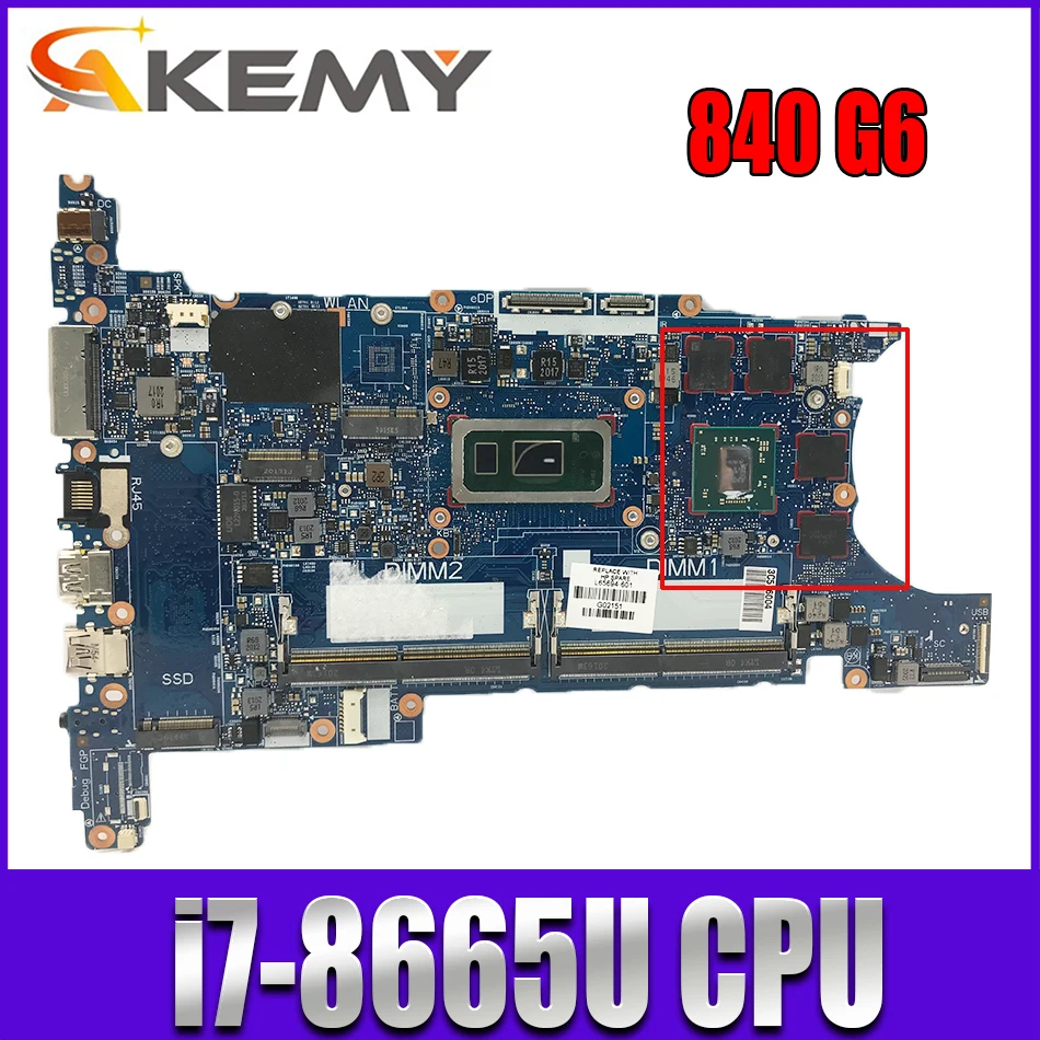 Материнская плата для ноутбука HP EliteBook 840 G6 I7-8665U CPU AMD Radeon WX3200 L64079-601 6050A3022501-MB-A01 |