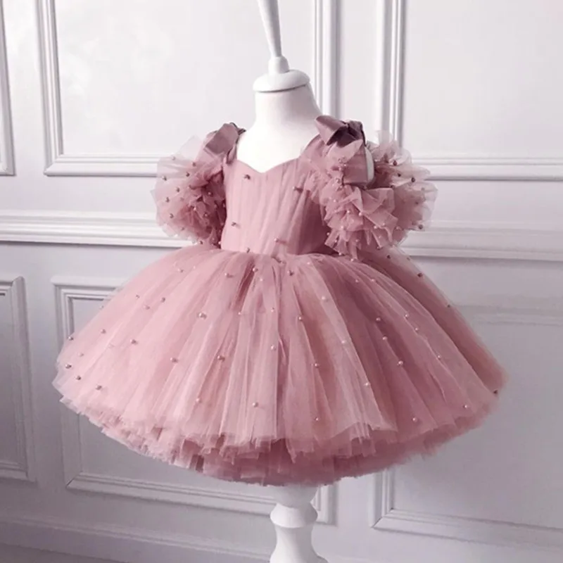 Baby Girl Dress Christening Dress Pearl Mesh Princess Dress Tutu Bow Birthday Party Dress 0-5Y
Baby Girl Dress Christening Dress Pearl Mesh Princess Dress Tutu Bow Birthday Party Dress 0-5Y