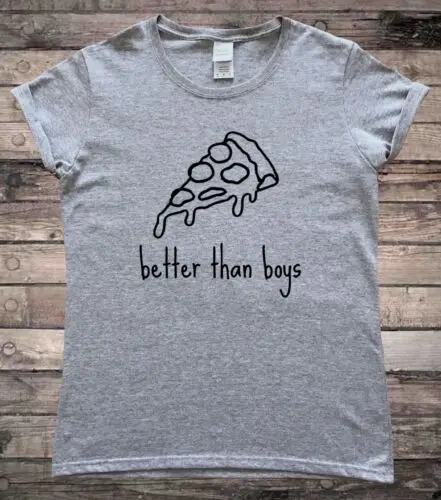 Футболка с пиццей лучше, чем для мальчиков, феминистская
Футболка с пиццей лучше, чем для мальчиков, феминистская