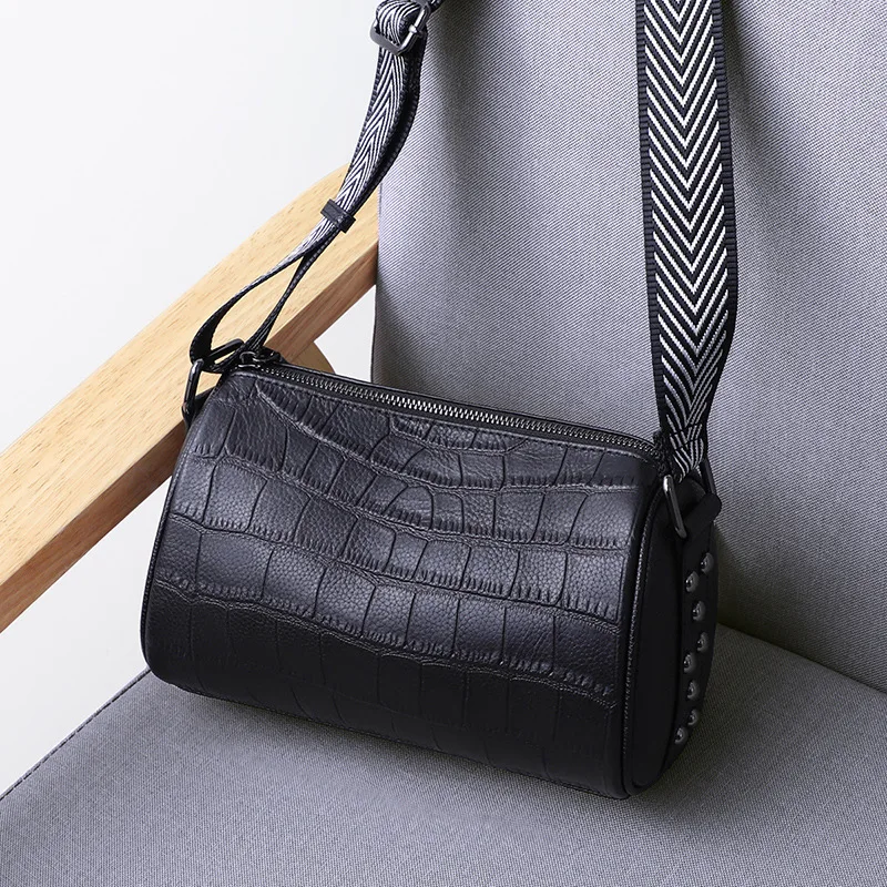 

Y2k Handbag bag Tote Women's Shoulder Crossbody New Genuine Leather Top Layer Cowhide Simplified Casual high-capacity Retro Hand