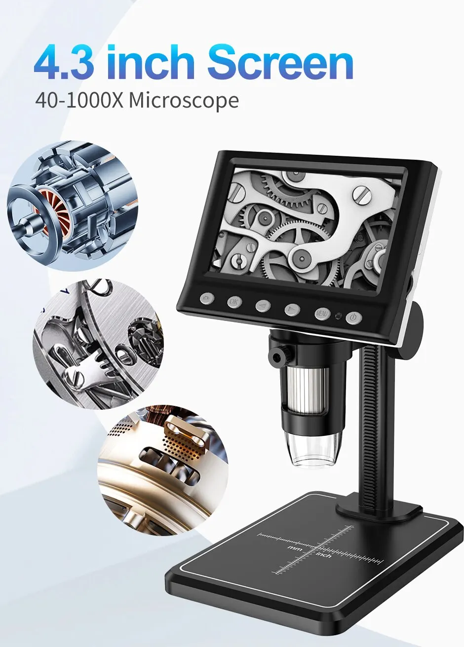 4.3 in LCD Digital Microscope 40-1000X Coin Microscope for Error Coins USB Magnifier Micro Scope with High Stand 8 LED For Kids 1 Mallzona Sd93f4c7c011742749e2875193bebcdeby 4.3 in LCD Digital Microscope 40-1000X Coin Microscope for Error Coins USB Magnifier Micro Scope with High Stand 8 LED For Kids Mallzona