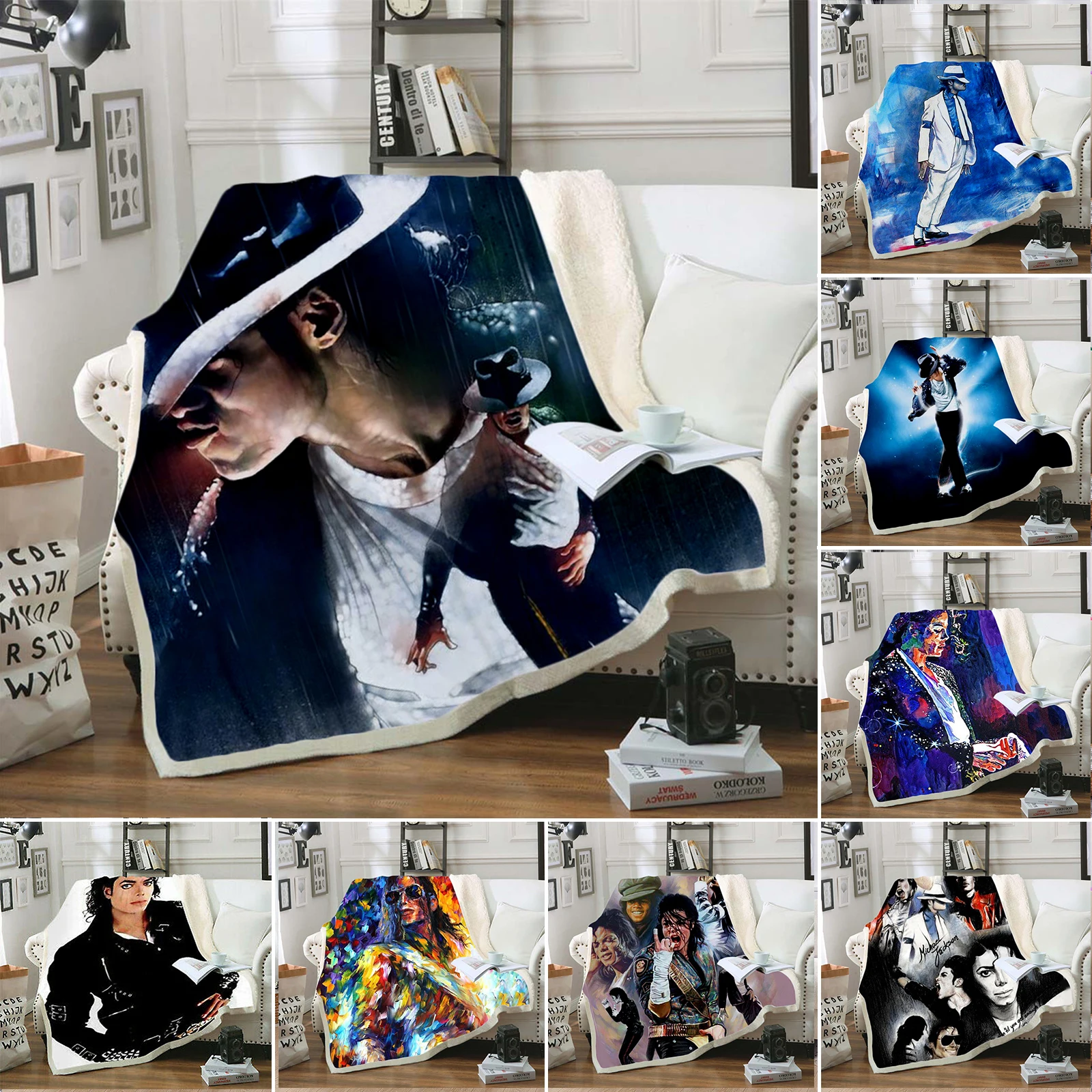 Michael Jackson 3d Printed Fleece Blanket Thick Quilt Fashion Bedspread Sherpa Throw Blanket Adults Kids Customized Blanket
Michael Jackson 3d Printed Fleece Blanket Thick Quilt Fashion Bedspread Sherpa Throw Blanket Adults Kids Customized Blanket