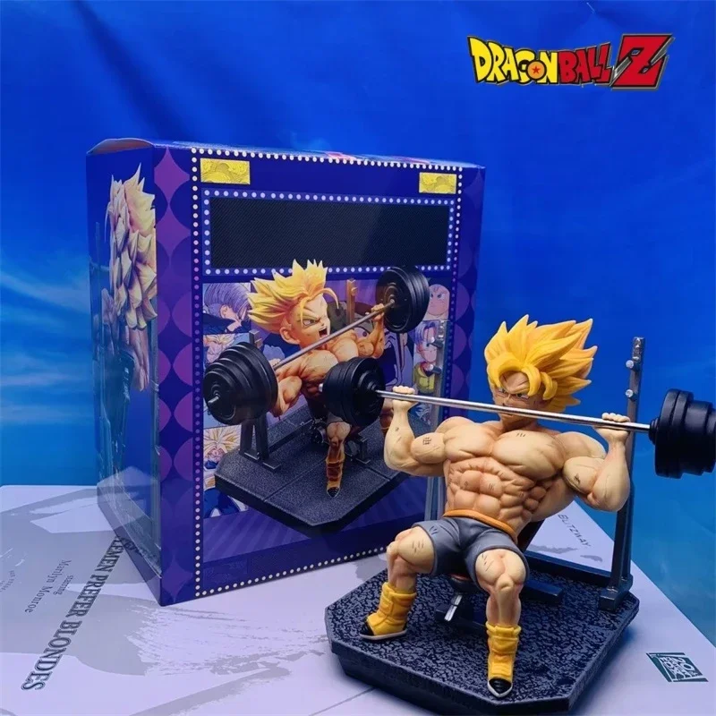 

Dragon Ball Z Anime Action Figure Son Gohan Weightlifting Muscle Statue Body Model Kid Boy Toys Christmas Halloween Gift Gym Dec