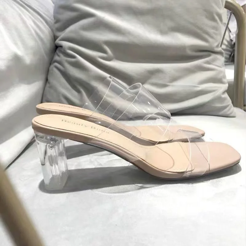 Summer Women Pumps Sandals PVC Jelly Slippers Open Toe High Heels Women Transparent Perspex Slippers Shoes Heel Clear Sandals
Summer Women Pumps Sandals PVC Jelly Slippers Open Toe High Heels Women Transparent Perspex Slippers Shoes Heel Clear Sandals