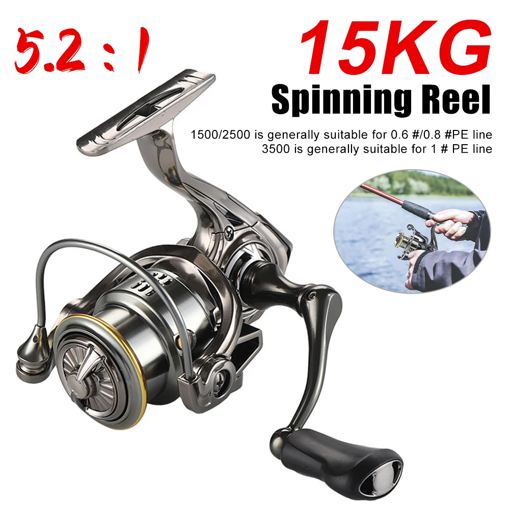 C1500-3500S Series Fishing Reel Spinning Reel 15KG Max.Drag 5.2:1 with Balancing Lever Lightweight for Carp Freshwater Saltwater
C1500-3500S Series Fishing Reel Spinning Reel 15KG Max.Drag 5.2:1 with Balancing Lever Lightweight for Carp Freshwater Saltwater