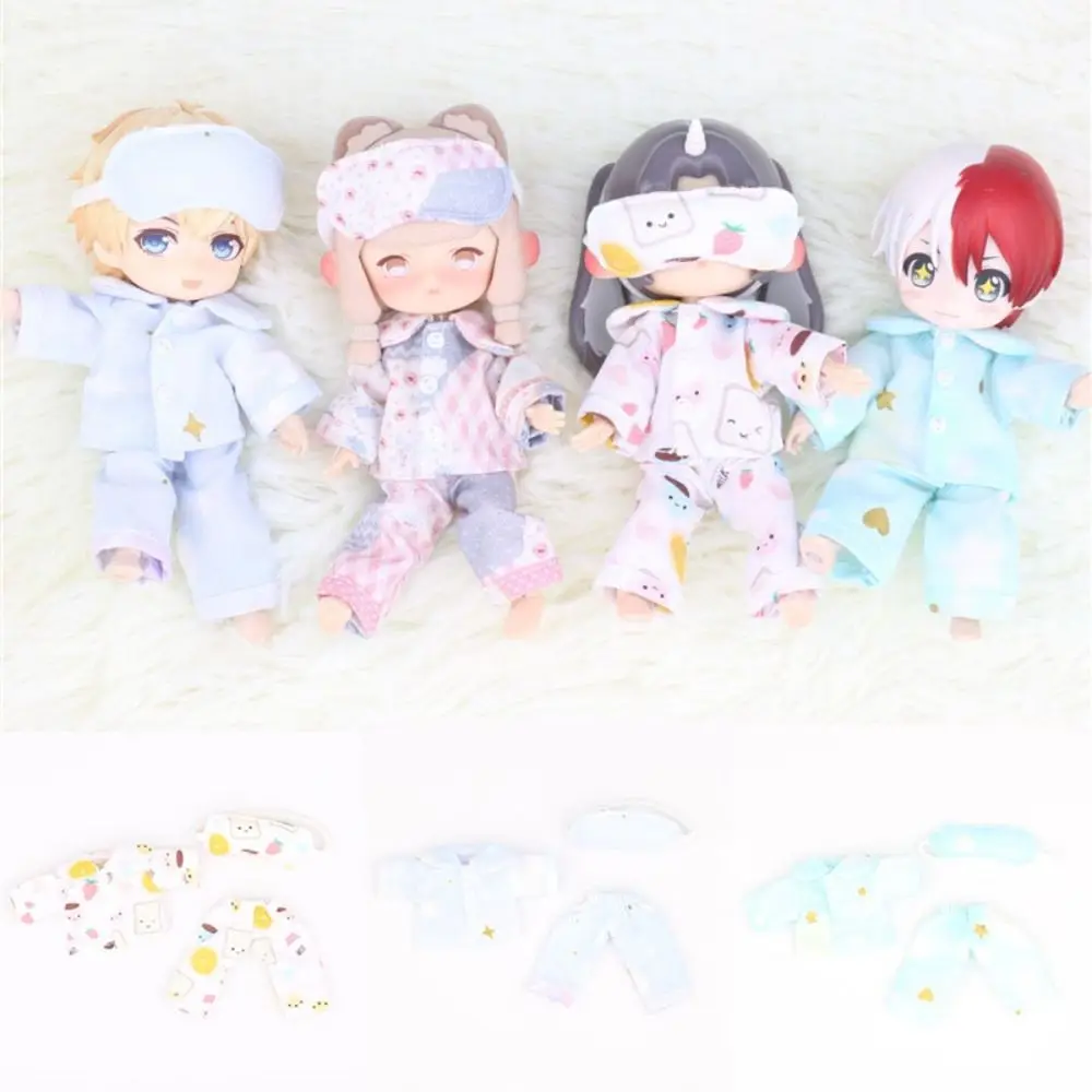 Fashion Pajama Set High Quality 3 Colors Handmade Doll Outfits Eye Mask 1/11 OB11 Dolls/1/12 BJD Molly Dolls
Fashion Pajama Set High Quality 3 Colors Handmade Doll Outfits Eye Mask 1/11 OB11 Dolls/1/12 BJD Molly Dolls