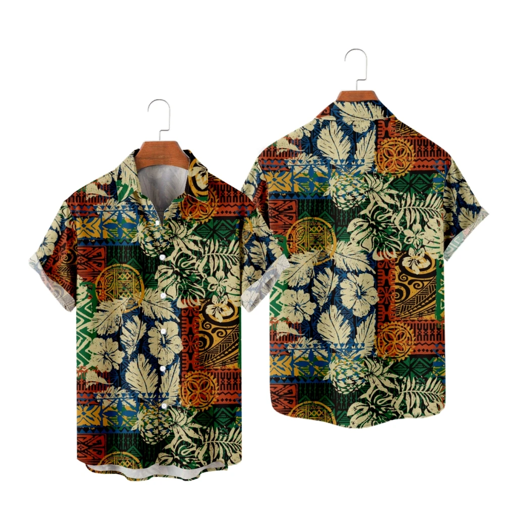 Men's Summer T-Shirts Vintage Floral Print Hawaiian Shirt Set For Men/Women Casual Beach Shirts Short Sleeve Oversized Shirt Set
Men's Summer T-Shirts Vintage Floral Print Hawaiian Shirt Set For Men/Women Casual Beach Shirts Short Sleeve Oversized Shirt Set