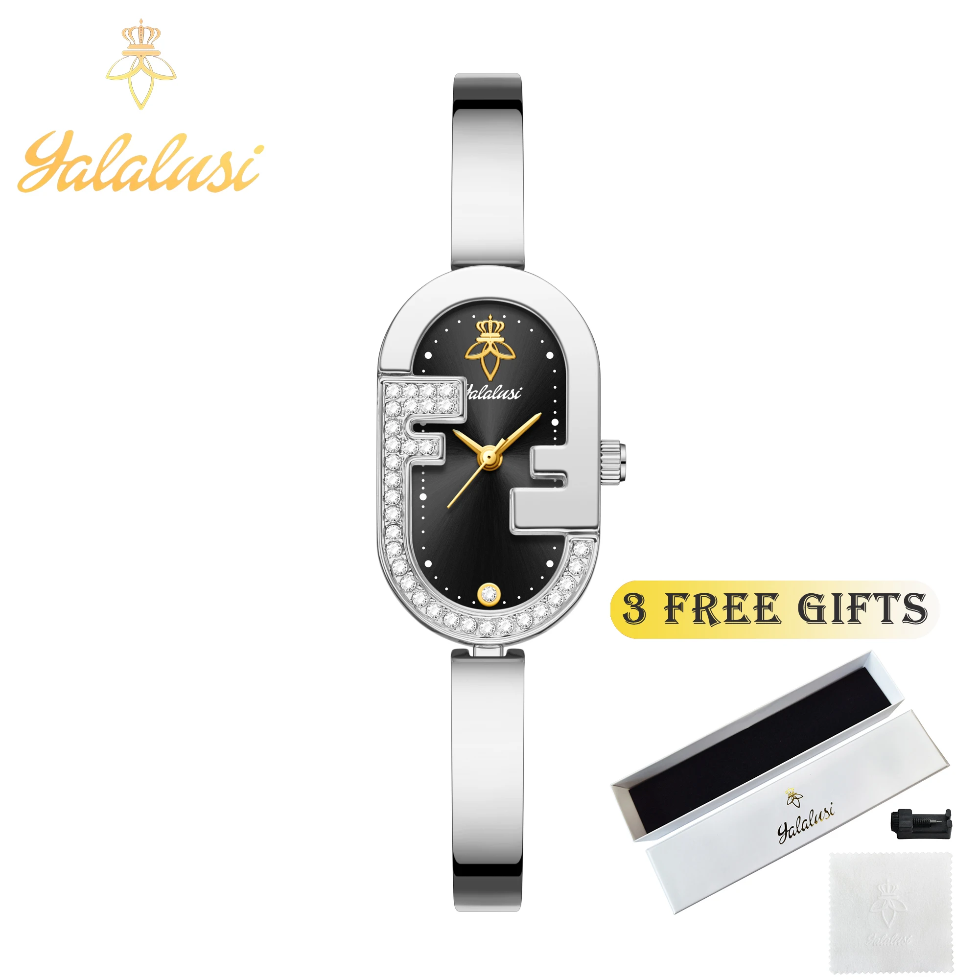 YaLaLuSi Luxury Women's Quartz Fashion Diamond-Set Water-Resistant Bracelet Watch – An Elegant Gift for Girls reloj mujer YaLaLuSi Luxury Women's Quartz Fashion Diamond-Set Water-Resistant Bracelet Watch – An Elegant Gift for Girls reloj mujer