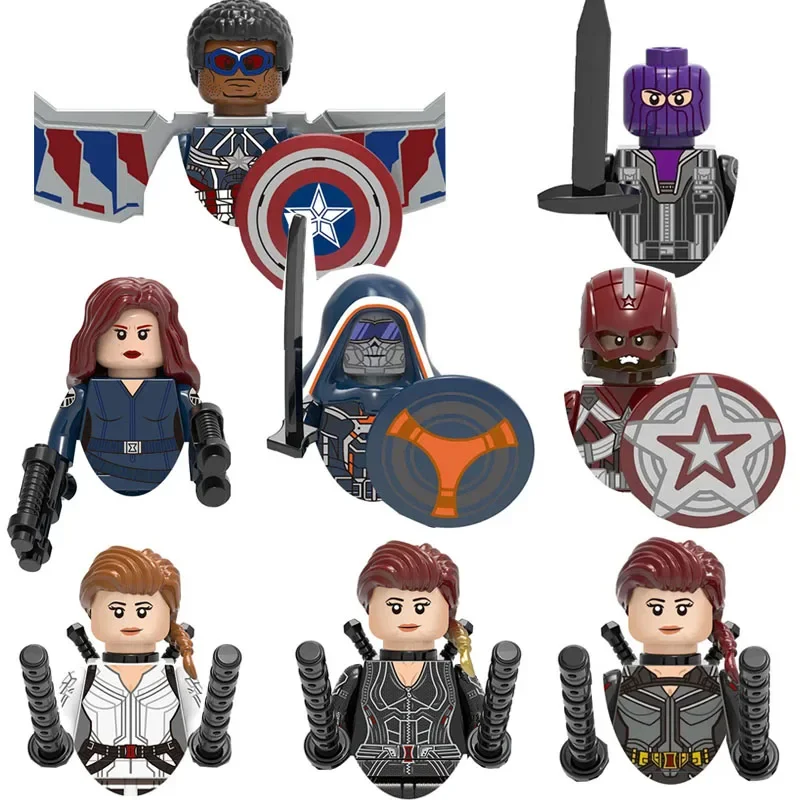 

X0272 The Avengers Marvel Black Widow Captain America Bricks Cartoon Character building block Educational Toy Birthday Present