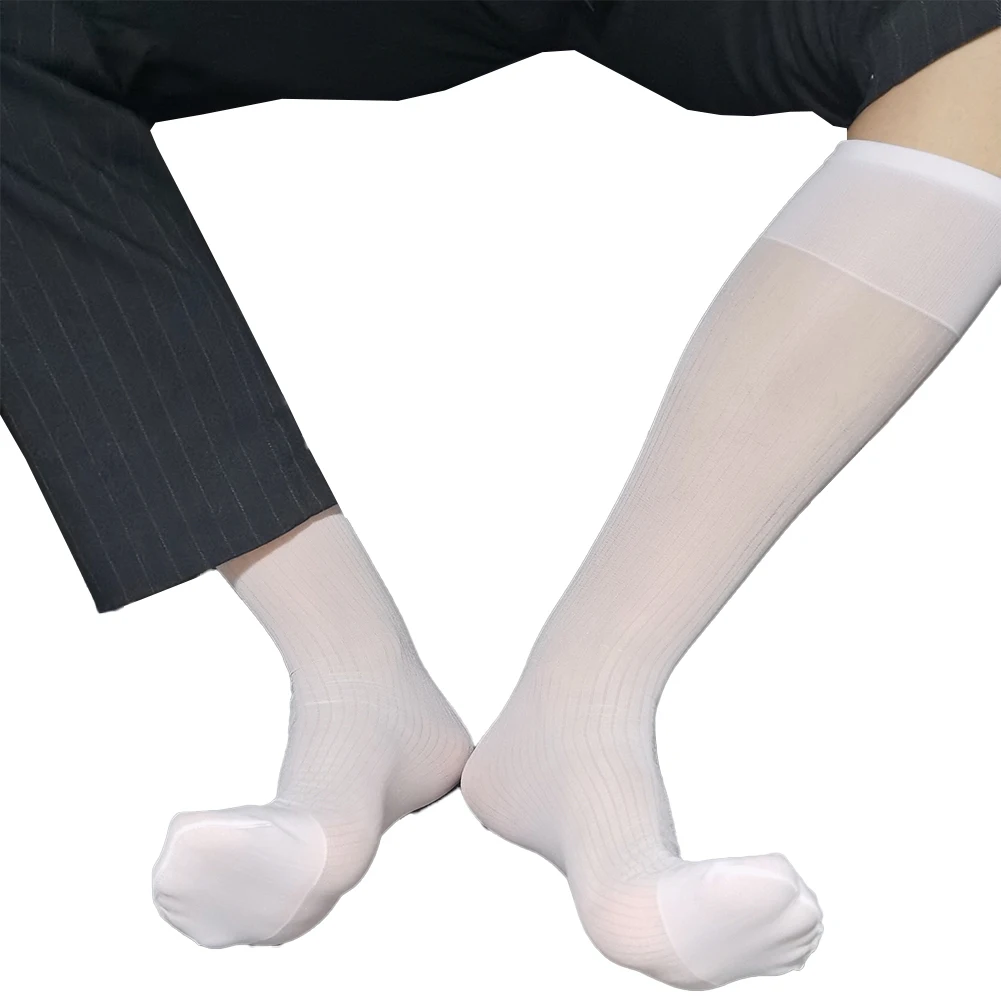 1 Pair Sexy Men's Striped Silky Sock Elastic Sheer Ultra Thin Stockings Casual Business Formal Middle Tube Socks For Male
1 Pair Sexy Men's Striped Silky Sock Elastic Sheer Ultra Thin Stockings Casual Business Formal Middle Tube Socks For Male