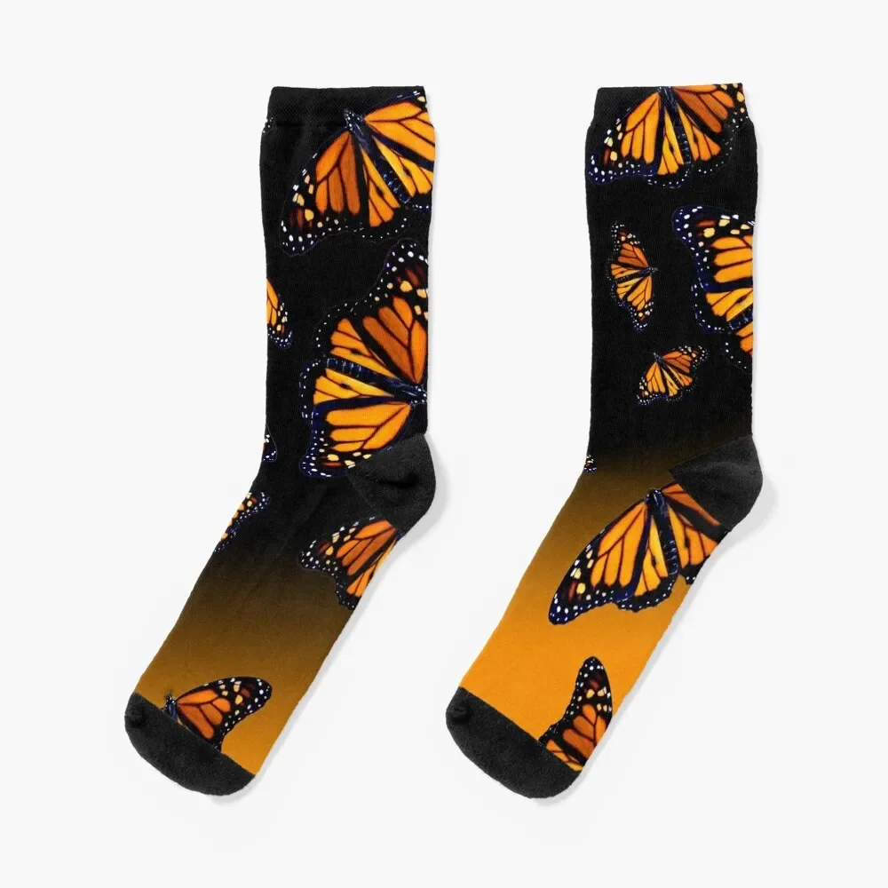 

orange monarch butterflys Socks FASHION new in's summer Crossfit Women Socks Men's