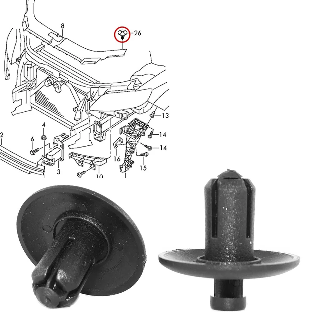 Push Clip Pin Rivet Nylon Retainer Clips Top Cover Rivet 21.5mm Head Diameter 30pcs For A8/S8/TT Car Accessories
Push Clip Pin Rivet Nylon Retainer Clips Top Cover Rivet 21.5mm Head Diameter 30pcs For A8/S8/TT Car Accessories