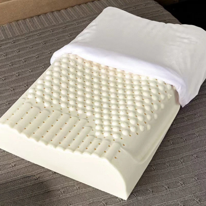 High Elastic Latex Pillow Comfortable Neck Protection Rubber Single Person Pillow Household Breathable Widened Massage Pillow
High Elastic Latex Pillow Comfortable Neck Protection Rubber Single Person Pillow Household Breathable Widened Massage Pillow