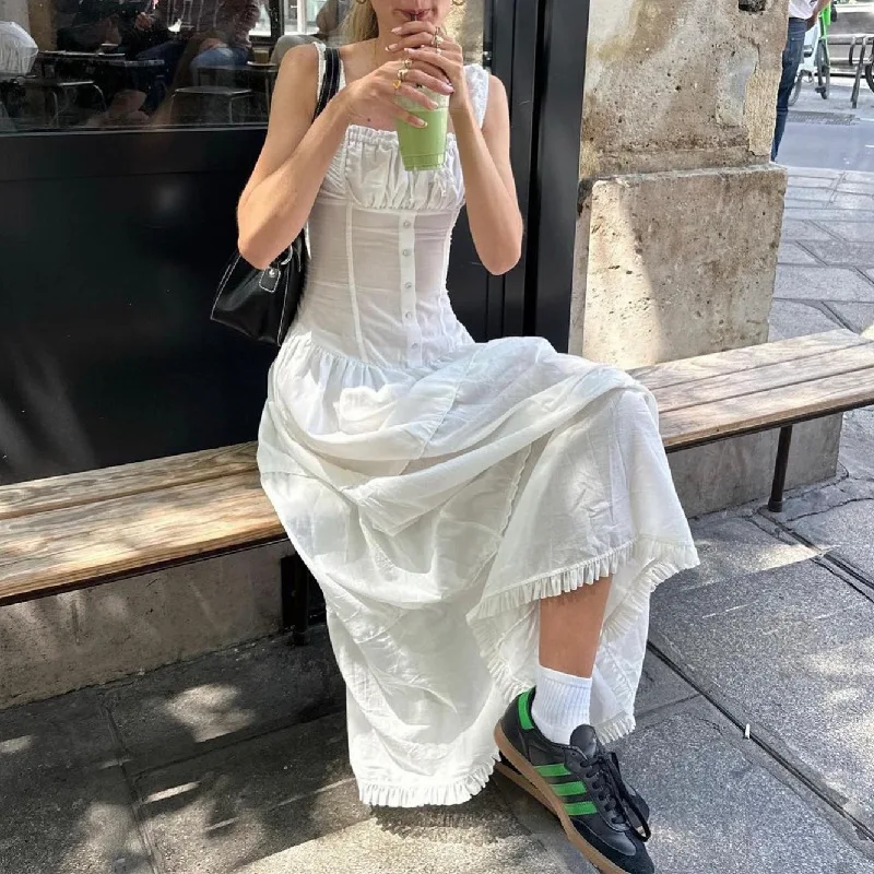 Square neck solid dress casual lace halter dresses strappy design women's holiday long dresses
Square neck solid dress casual lace halter dresses strappy design women's holiday long dresses