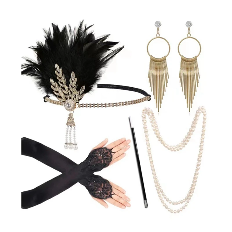 Women's Accessories Gatsby Fancy Dress Accessories 20'S Charleston Girl Costume 1920S Set Feather Jewellery Reusable
Women's Accessories Gatsby Fancy Dress Accessories 20'S Charleston Girl Costume 1920S Set Feather Jewellery Reusable