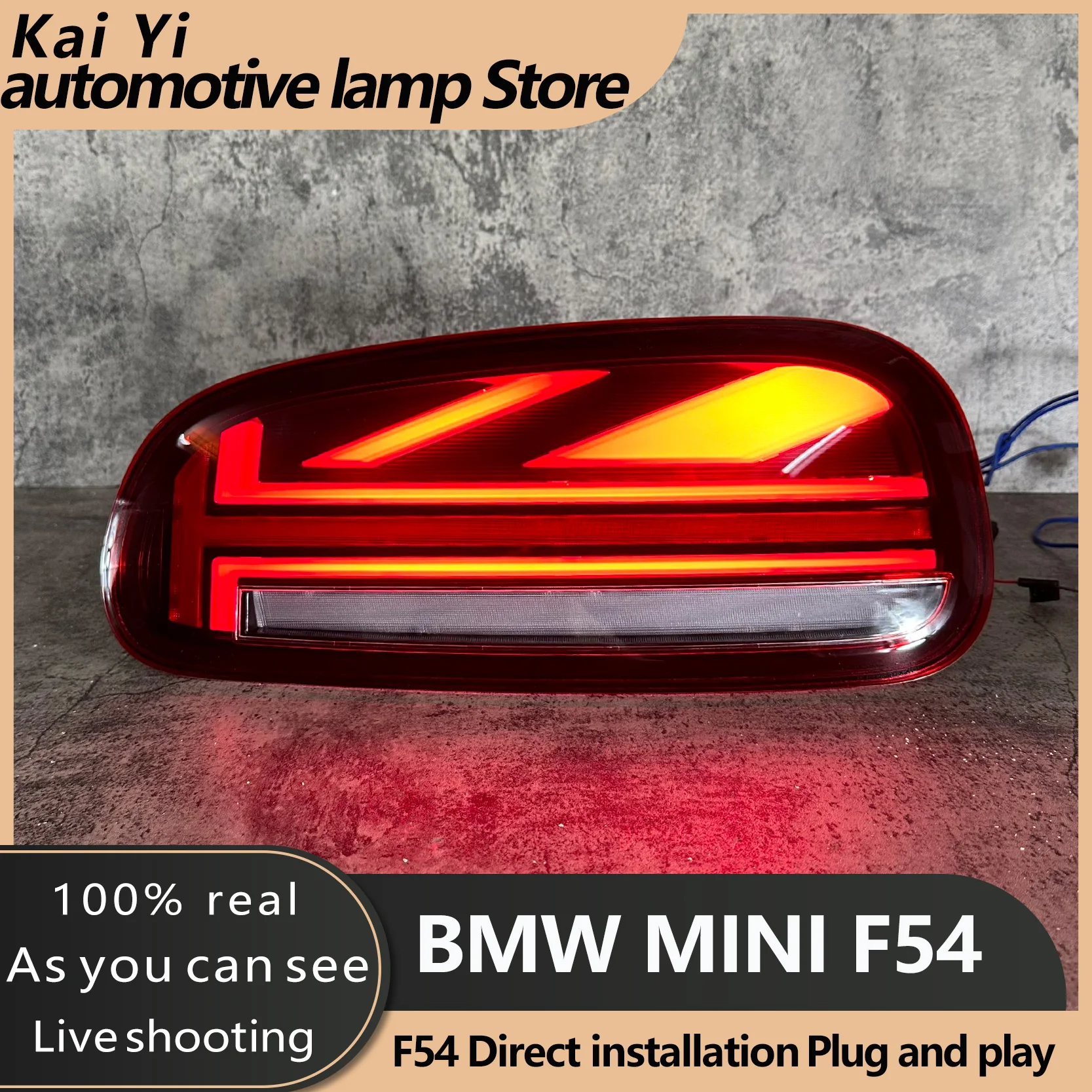 KAIYI car shape is F54 tail light British flag CLUBMAN tail light DRL turn signal brake reversing LED light
KAIYI car shape is F54 tail light British flag CLUBMAN tail light DRL turn signal brake reversing LED light
