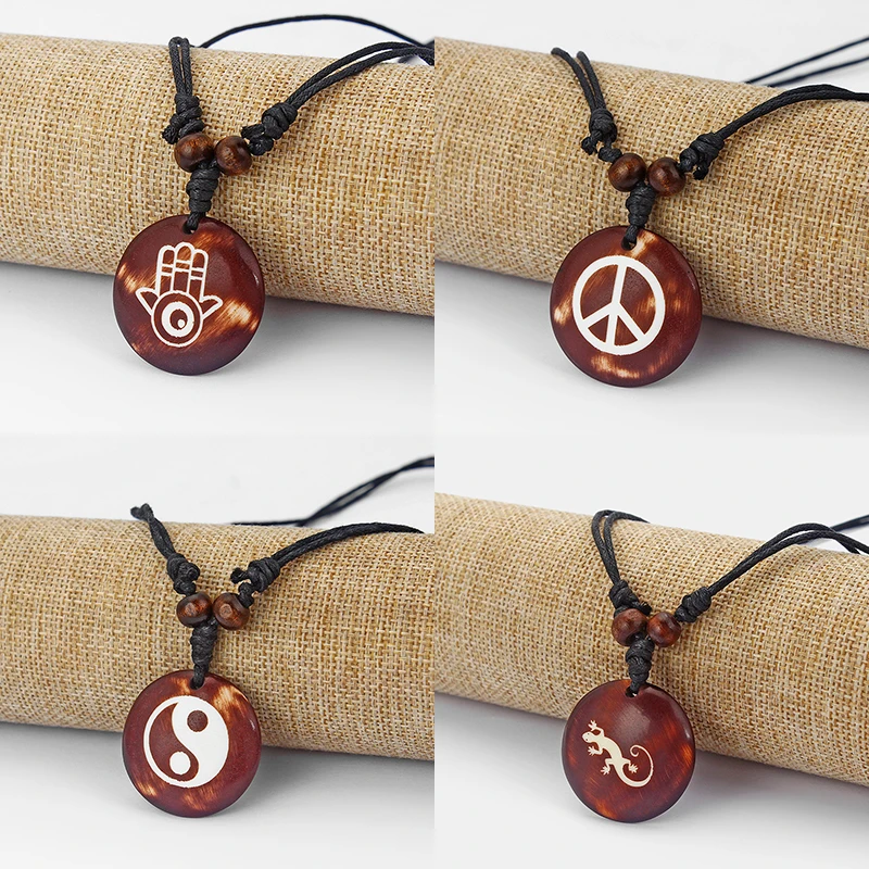 12pcs Resin Carved Palm/Tai Chi Pendant Necklace Tribe Amulet Gecko Charms Necklaces Fashion Jewelry Choker Wholesale
12pcs Resin Carved Palm/Tai Chi Pendant Necklace Tribe Amulet Gecko Charms Necklaces Fashion Jewelry Choker Wholesale