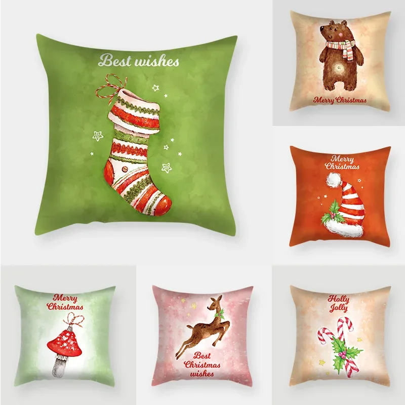 

Cartoon Christmas Cute Pillowcases, Popular Nordic Cross-border Cushions and Pillows for Living Rooms Bedrooms