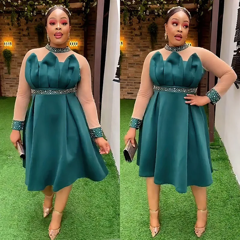 M-5XL 2023 Autumn Elegant Africa Evening Party Midi Dresses for Women Plus Size Robe High Waist Long Sleeve Pleat Birthday Gowns
M-5XL 2023 Autumn Elegant Africa Evening Party Midi Dresses for Women Plus Size Robe High Waist Long Sleeve Pleat Birthday Gowns
