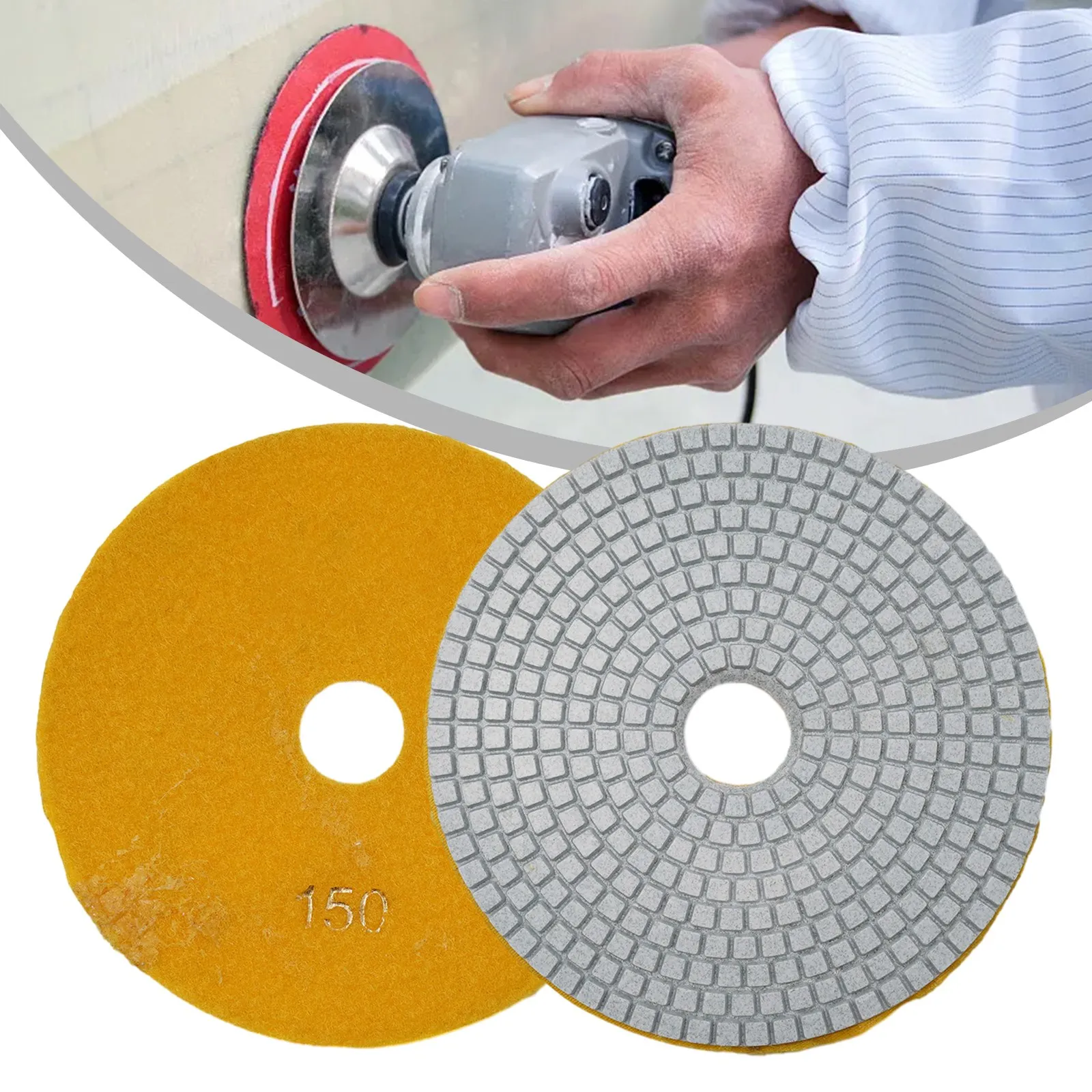 1/2 Polishing Pad For Concrete Granite Marble Limestone 6 Inch 150mm Dry/Wet Diamond Polishing Pads Flexible Grinding Discs
1/2 Polishing Pad For Concrete Granite Marble Limestone 6 Inch 150mm Dry/Wet Diamond Polishing Pads Flexible Grinding Discs