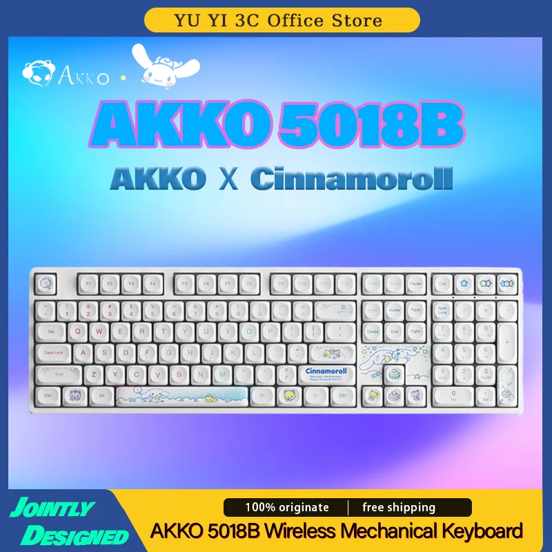 Механическая клавиатура Akko 5018b Cinnamoroll, индивидуальные термосублимационные клавиши, Rgb подсветка, горячая распродажа, 108 клавиш
Механическая клавиатура Akko 5018b Cinnamoroll, индивидуальные термосублимационные клавиши, Rgb подсветка, горячая распродажа, 108 клавиш