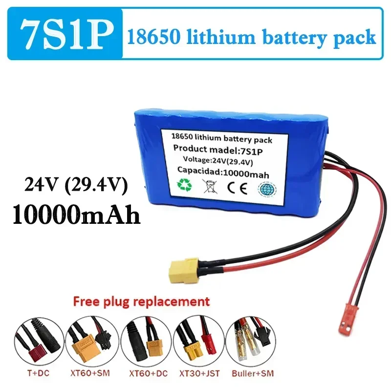 New 24V 10000mAh 7S1P Lithium-ion Battery Pack is Suitable For Small Electric Bicycle Scooter Toy Bicycle With Built-in BMS
New 24V 10000mAh 7S1P Lithium-ion Battery Pack is Suitable For Small Electric Bicycle Scooter Toy Bicycle With Built-in BMS