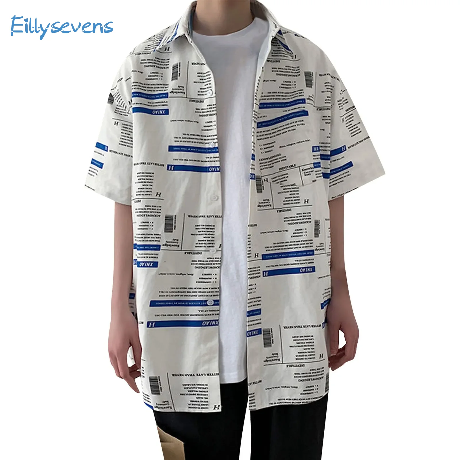 Men'S Printed Shirts Daily All-Match Lapel Single-Breasted Short-Sleeved Blouse Tops Spring Summer Causal Loose Shirts
Men'S Printed Shirts Daily All-Match Lapel Single-Breasted Short-Sleeved Blouse Tops Spring Summer Causal Loose Shirts