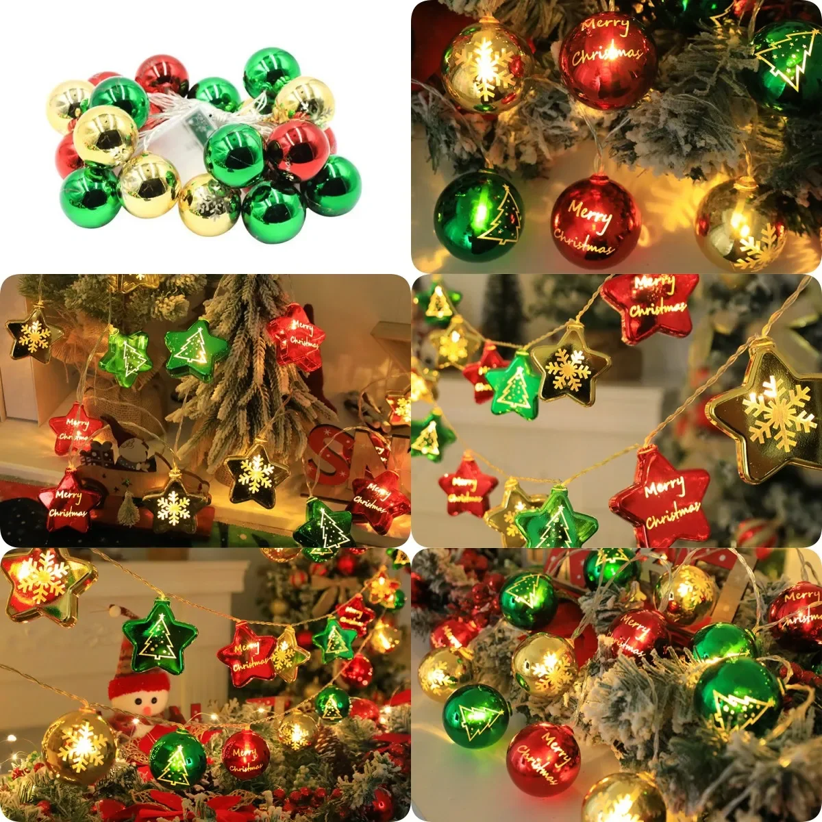 Новинка 1,5/3 м с надписью "Merry Christmas", светодиодная лампа, гальваническое покрытие, снежинка, пятиугольная звезда, Рождественская елка, подвесные украшения для комнаты
Новинка 1,5/3 м с надписью "Merry Christmas", светодиодная лампа, гальваническое покрытие, снежинка, пятиугольная звезда, Рождественская елка, подвесные украшения для комнаты
