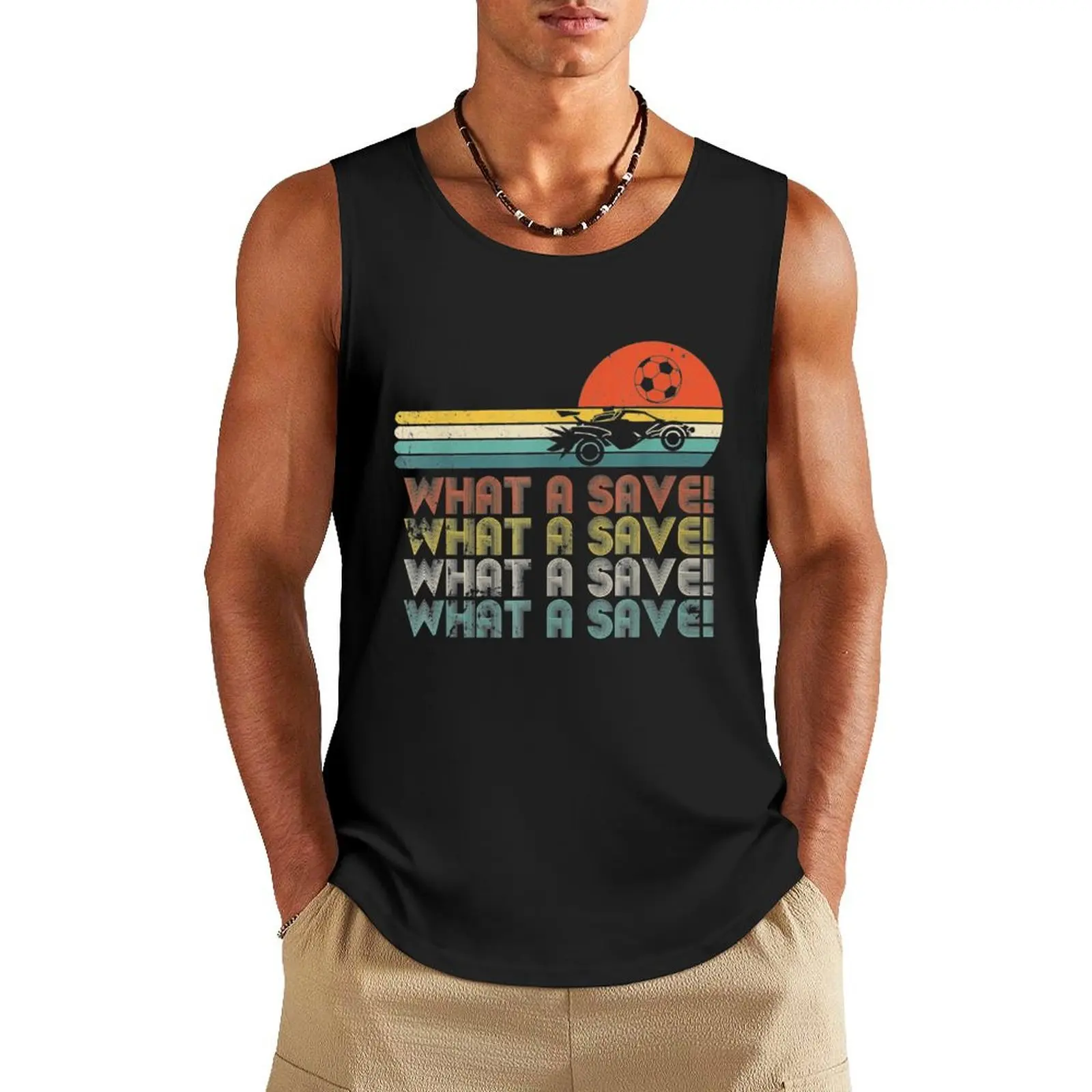 What a save Vintage Retro Rocket Soccer Car League Tank Top Men's gym t-shirts gym t-shirts man mens clothing
What a save Vintage Retro Rocket Soccer Car League Tank Top Men's gym t-shirts gym t-shirts man mens clothing