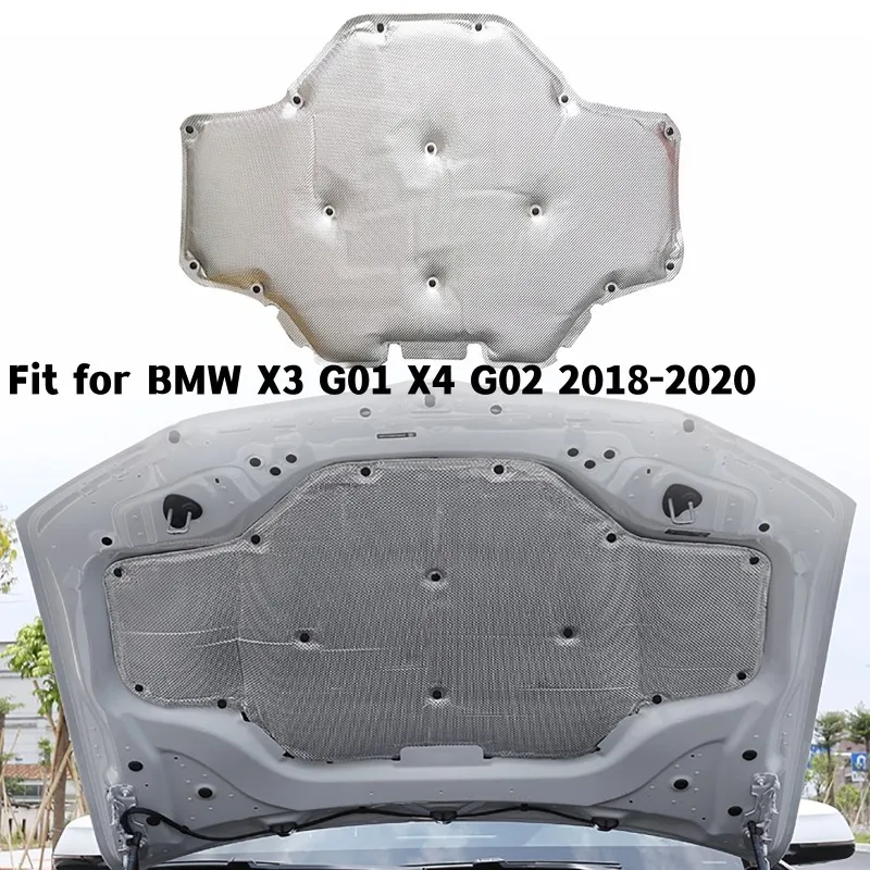 Car Front Engine Hood Sound Insulation Cotton Cover Soundproof Heat Insulation Pad Fit for BMW X3 G01 X4 G02 2018-2020
Car Front Engine Hood Sound Insulation Cotton Cover Soundproof Heat Insulation Pad Fit for BMW X3 G01 X4 G02 2018-2020