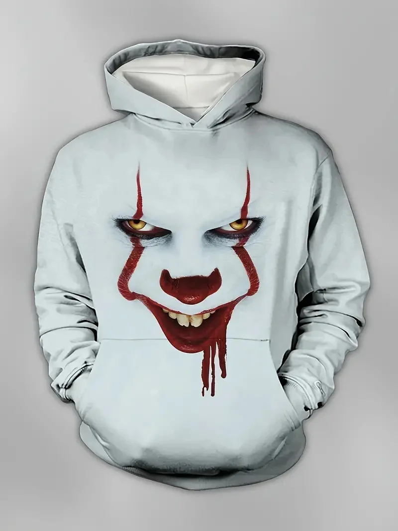 Scary Ghost Face Pullover Hip Hop Street Wear Men's Hooded Sweater Autumn Fashion Pattern Print Trendy Temperament Top MC11
Scary Ghost Face Pullover Hip Hop Street Wear Men's Hooded Sweater Autumn Fashion Pattern Print Trendy Temperament Top MC11