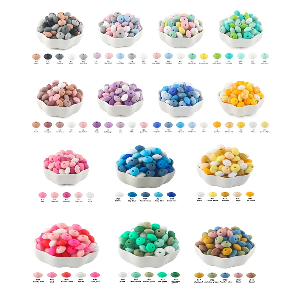 Kovict New Mix 50/100Pcs 12mm Abacus Silicone Lentil Beads For Jewelry Making Accessories DIY Pacifier Chain Necklace Jewelry
Kovict New Mix 50/100Pcs 12mm Abacus Silicone Lentil Beads For Jewelry Making Accessories DIY Pacifier Chain Necklace Jewelry