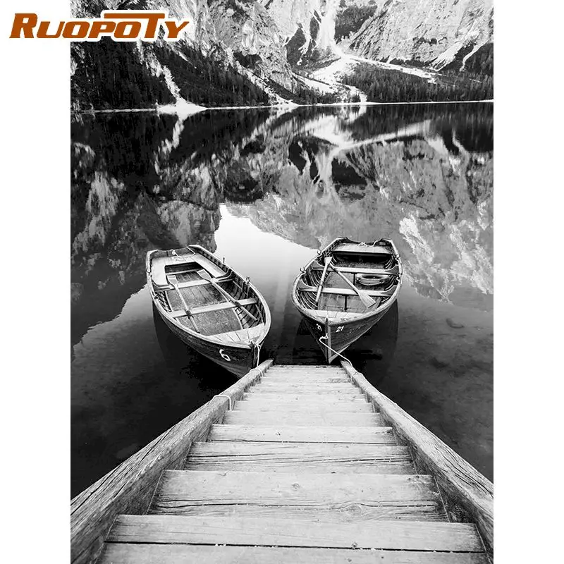 RUOPOTY Pictures By Numbers Black White Rivers Scenery Oil Painting By Numbers Kits DIY Drawing Canvas HandPainted Home Decor
RUOPOTY Pictures By Numbers Black White Rivers Scenery Oil Painting By Numbers Kits DIY Drawing Canvas HandPainted Home Decor