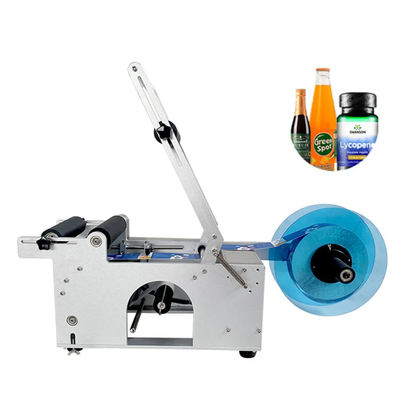 

Easy operate manual round bottle label machine, label applicator, beer bottle labeling machine