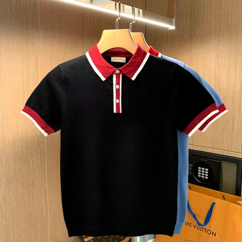 NEW 2023 Polo Shirt Men Print Patchwork Knitting Casual Lapel Pullover Summer Fashion Short Sleeve Slim G107
NEW 2023 Polo Shirt Men Print Patchwork Knitting Casual Lapel Pullover Summer Fashion Short Sleeve Slim G107