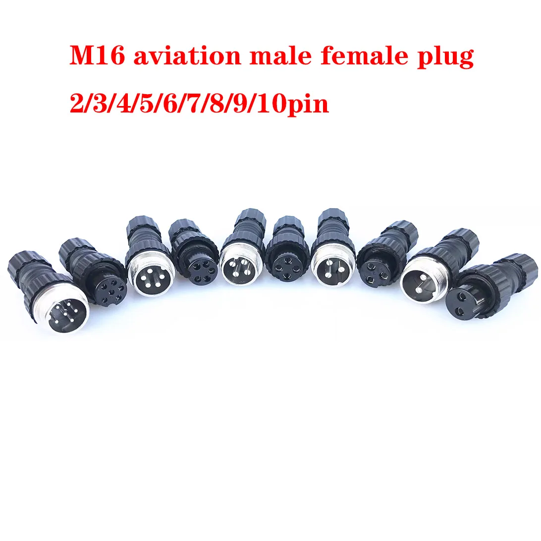 

GX16 Aviation Connector M16 Waterproof Back Nut Docking Male&Female Plug And Socket 2pin/3pin/4pin5pin6pin7pin8pin9pin10pin