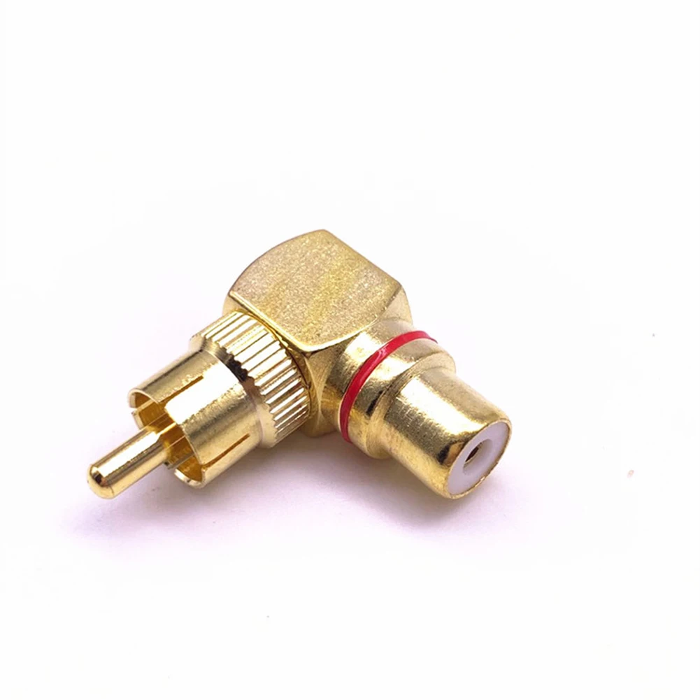 

4pcs RCA Right Angle Male To Female Connector 90 Degree Plug Adapters L Type F To M Audio Connectors Brass Gold Plated