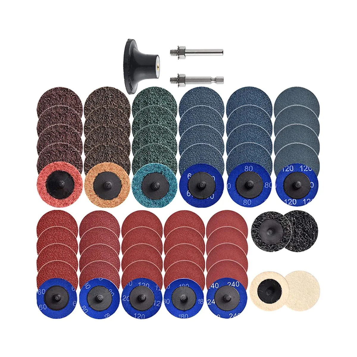 60Pcs Sanding Discs Set, 2 Inch Quick Change Sanding Discs with 1/4Inch Holders, Die Grinder Surface Conditioning
60Pcs Sanding Discs Set, 2 Inch Quick Change Sanding Discs with 1/4Inch Holders, Die Grinder Surface Conditioning