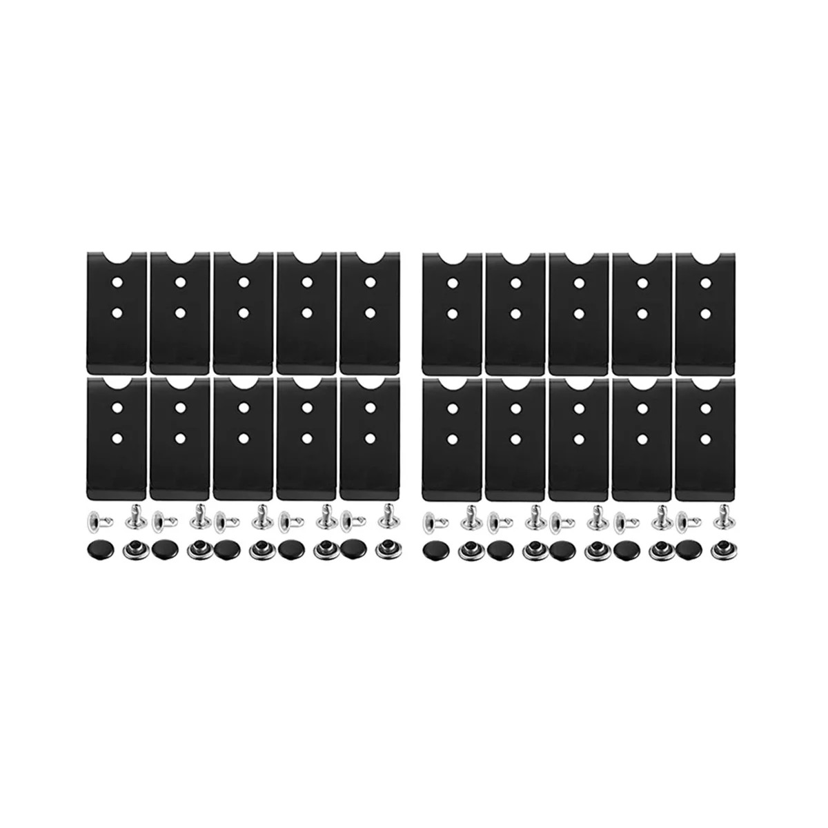 20 Pcs Metal Belt Clip Buckle Spring Hook Belt Clip with 20 Pairs Rivets for Leather DIY (Black)
20 Pcs Metal Belt Clip Buckle Spring Hook Belt Clip with 20 Pairs Rivets for Leather DIY (Black)