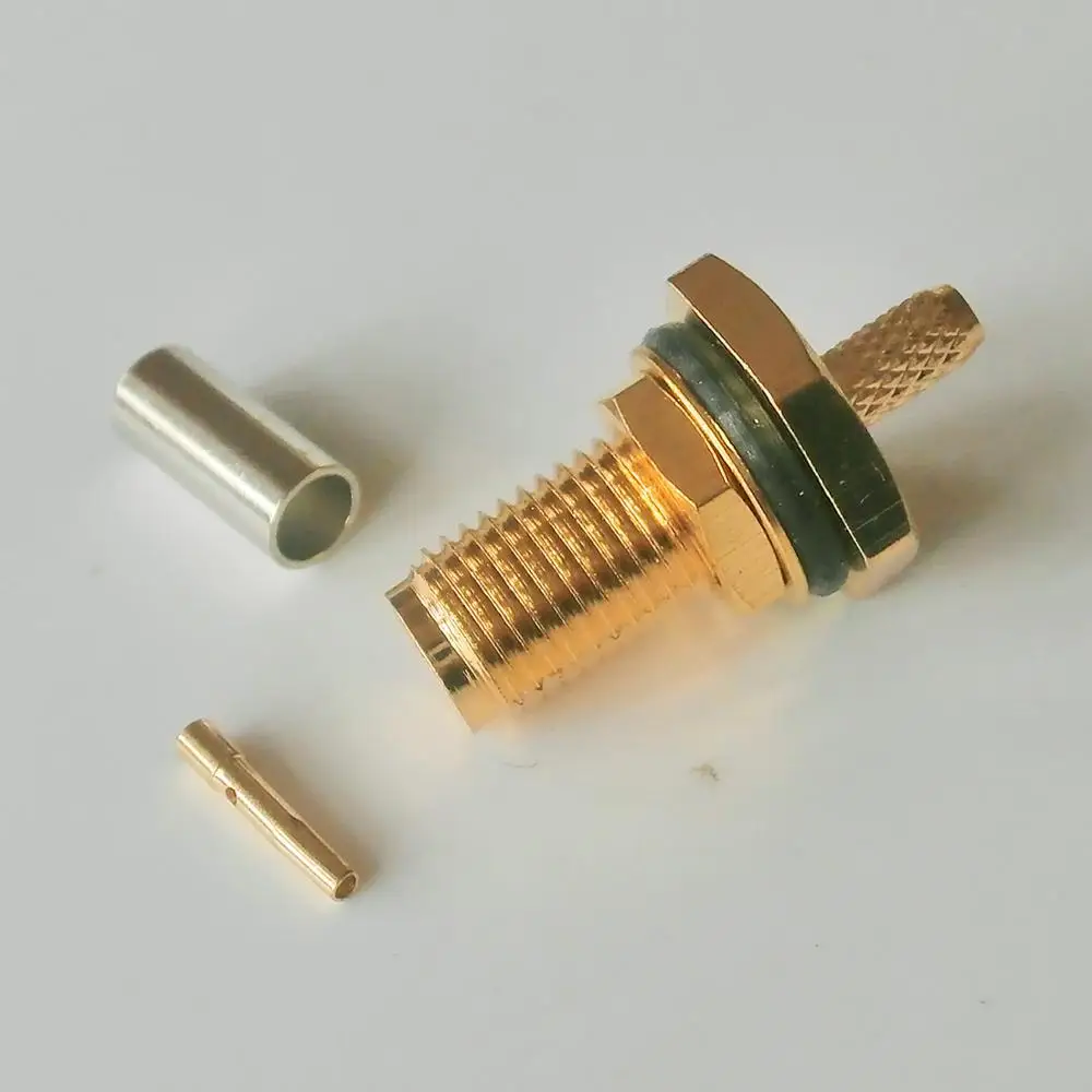1X RF Connector SMA Female plug Crimp for RG316 RG174 RG179 LMR100 Cable With O-ring Waterproof Bulkhead Panel Nut Brass
1X RF Connector SMA Female plug Crimp for RG316 RG174 RG179 LMR100 Cable With O-ring Waterproof Bulkhead Panel Nut Brass