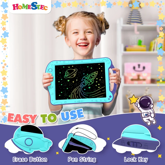 STRAPiazza-Tablette à dessin colorée pour enfants, activités de voyage, espace jouet, DrelyBoard, Sensoriel, Tout-petit, Cadeaux d'anniversaire, Mm, Sensoriel 2