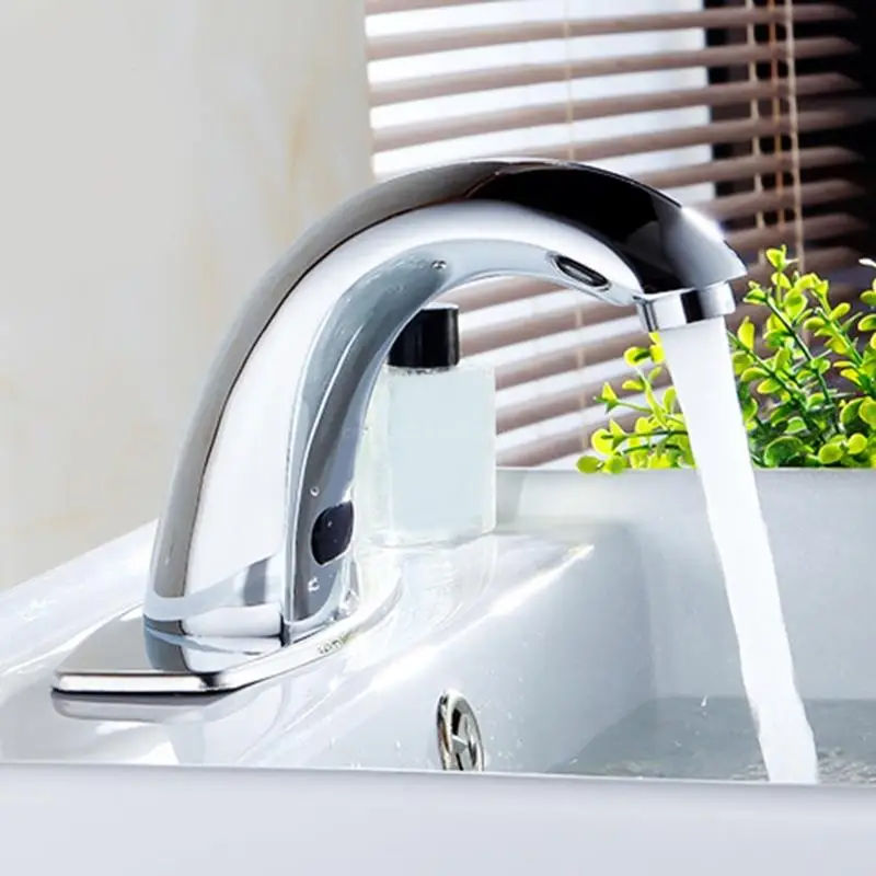 Touchless Induction Water Faucet Full Copper Automatic Infrared Sensor Water Tap Hands Free Bathroom Faucet Water-saving
Touchless Induction Water Faucet Full Copper Automatic Infrared Sensor Water Tap Hands Free Bathroom Faucet Water-saving