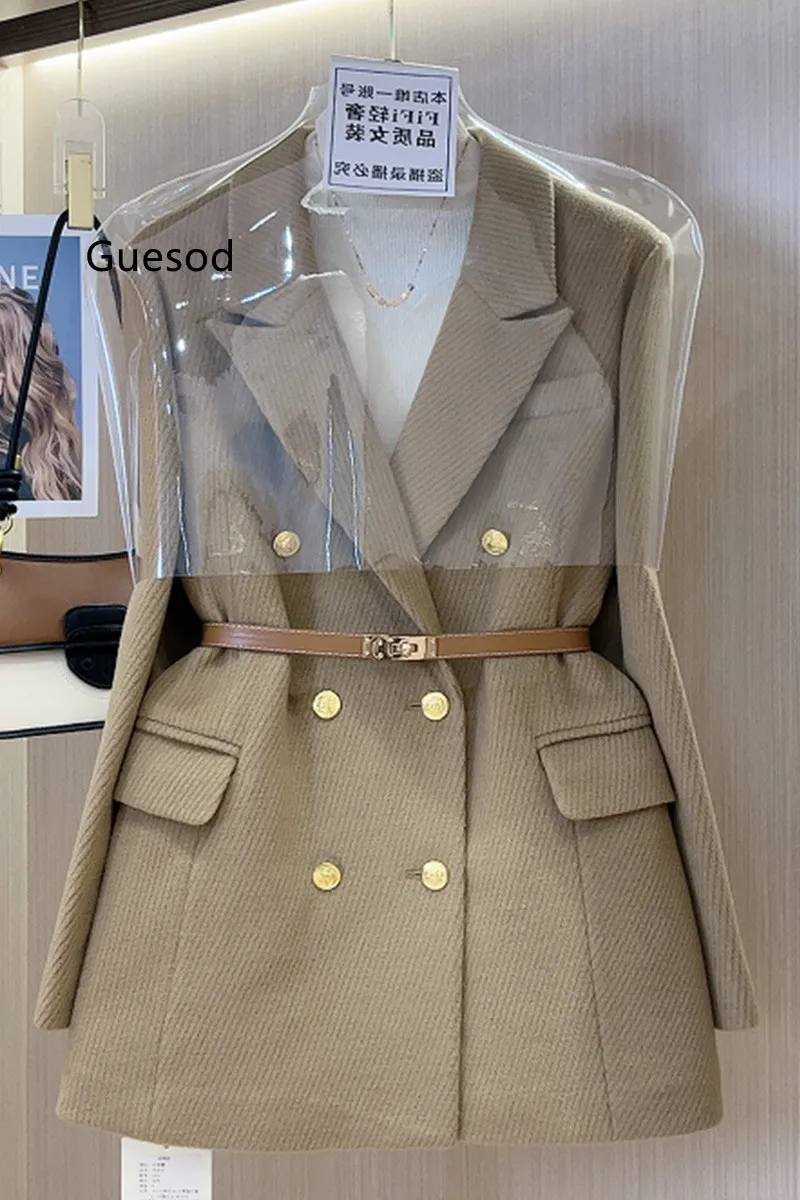 Women Khaki Blaze Popular Khaki Blazer Outerwear Female Winter Thicken Professional OL Formal Blazer New
Women Khaki Blaze Popular Khaki Blazer Outerwear Female Winter Thicken Professional OL Formal Blazer New