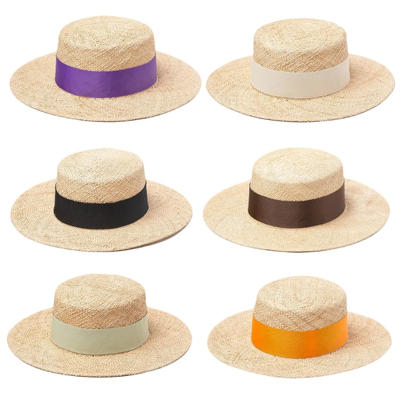 Flat Women's Fisherman Hat Casual Beach Straw Caps with Braid Collapsible 
Flat Women's Fisherman Hat Casual Beach Straw Caps with Braid Collapsible