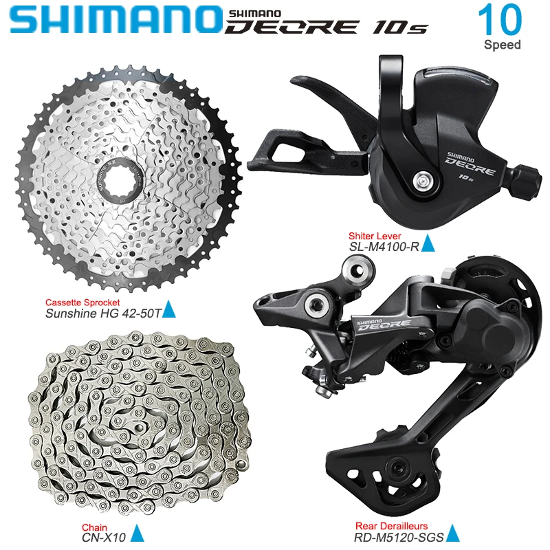 Скоростные Переключатели скоростей Shimano M4100 10S, семейная звезда, Солнечная кассета X10, комплект цепи 10 В, оригинальные запчасти для велосипеда
Скоростные Переключатели скоростей Shimano M4100 10S, семейная звезда, Солнечная кассета X10, комплект цепи 10 В, оригинальные запчасти для велосипеда