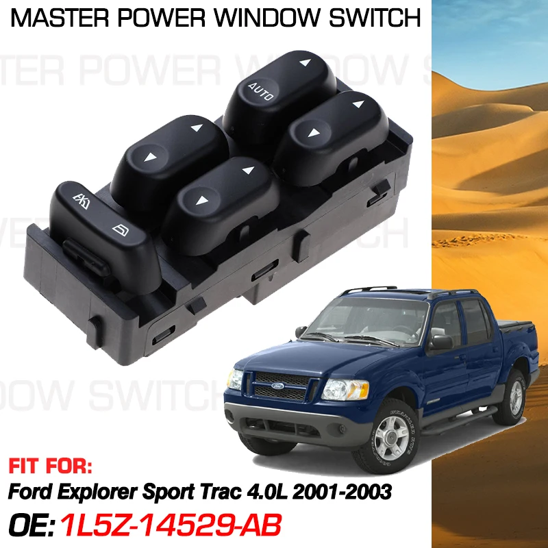 

Car Power Master Window Switch Lifter Button 1L5Z-14529-AB 6+5 Pins For Ford Explorer Sport Trac 4.0L 2001-2003 3L2T-14540-CAW