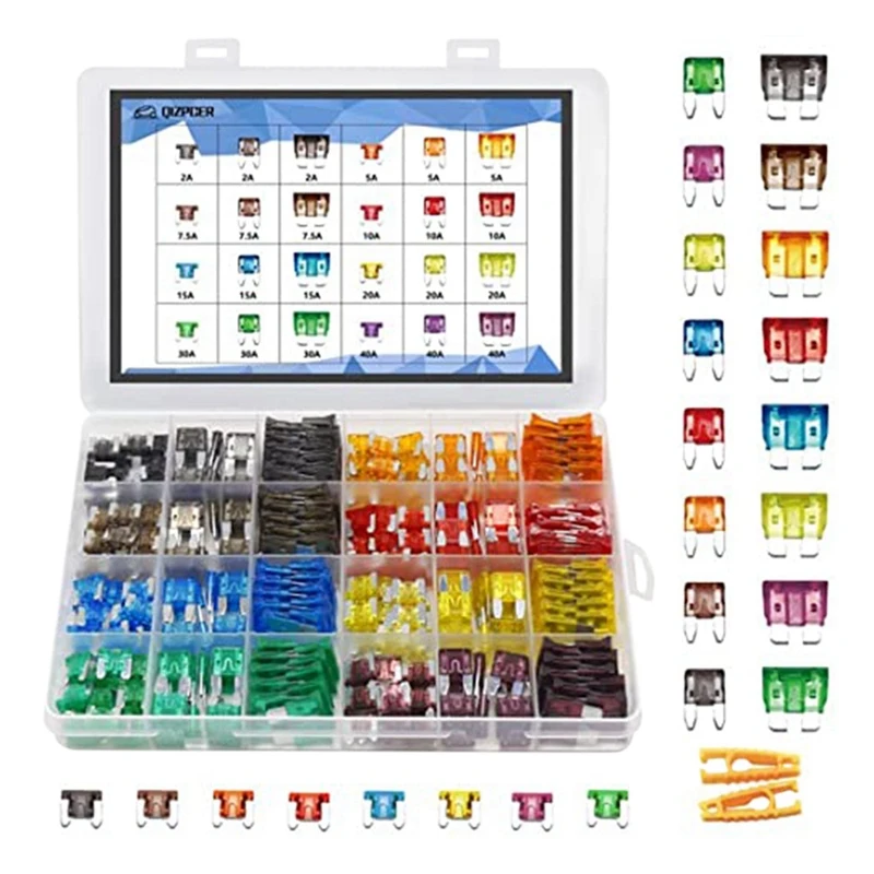 288PCS Car Fuse Plug Fuse Splitter Standard Fuse Holder Fuse Kit (2A 5A 7.5A 10A15A 20A 30A 40A ) For Car/Boat/Truck/RV
288PCS Car Fuse Plug Fuse Splitter Standard Fuse Holder Fuse Kit (2A 5A 7.5A 10A15A 20A 30A 40A ) For Car/Boat/Truck/RV