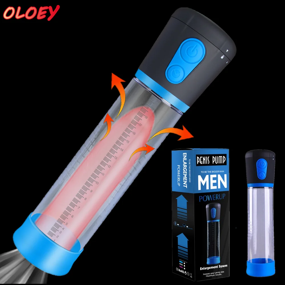 Электрический насос для пениса, секс-игрушки для мужчин, Мужской мастурбатор, удлинитель пениса, вакуумный насос для увеличения пениса, тренажер для задержки эякуляции
