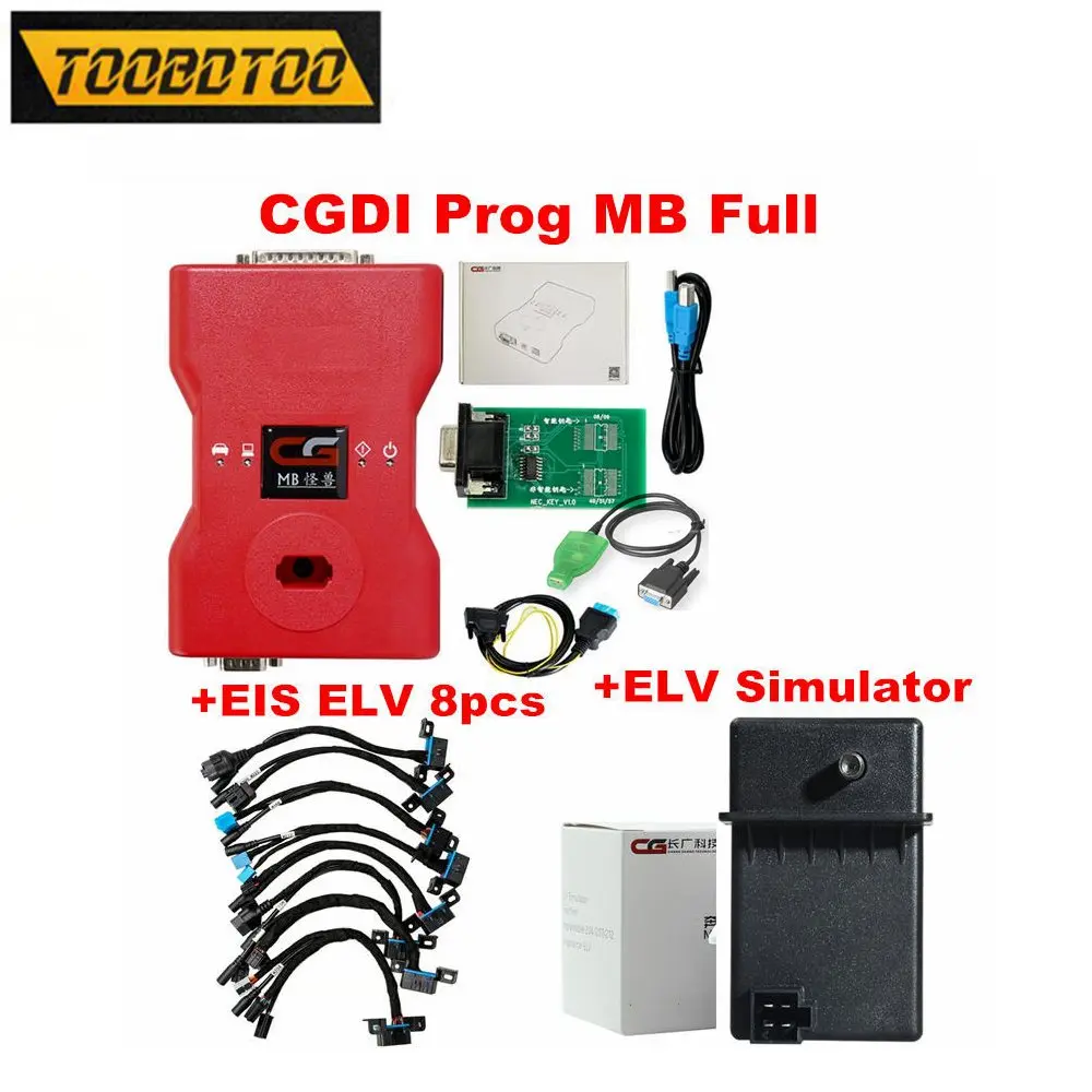 

EIS ELV MB Simulator Original CG MB CGDI Prog For Benz Key Programmer Support All Key Lost with Full Adapters ELV Repair Adapter