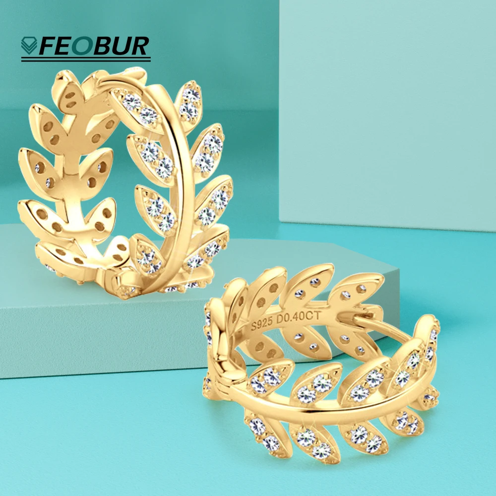 0.8cttw Moissanite Diamond Hoop Earrings for Women Fashion Leaf Design Plated 18K Gold 925 Sterling Silver Earring Jewelry Gifts
0.8cttw Moissanite Diamond Hoop Earrings for Women Fashion Leaf Design Plated 18K Gold 925 Sterling Silver Earring Jewelry Gifts